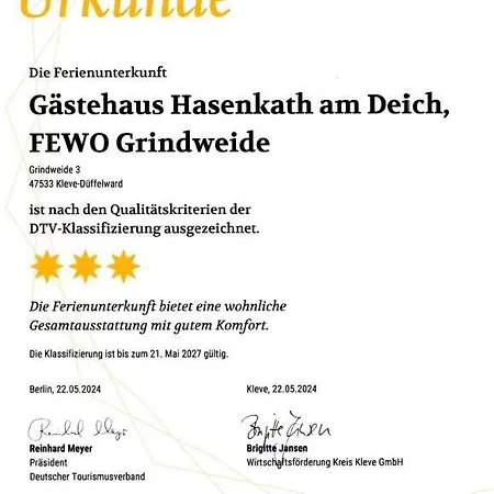 Hasenkath Grindweide, Mit 3 Sternen Vom Dtv Apartman *
